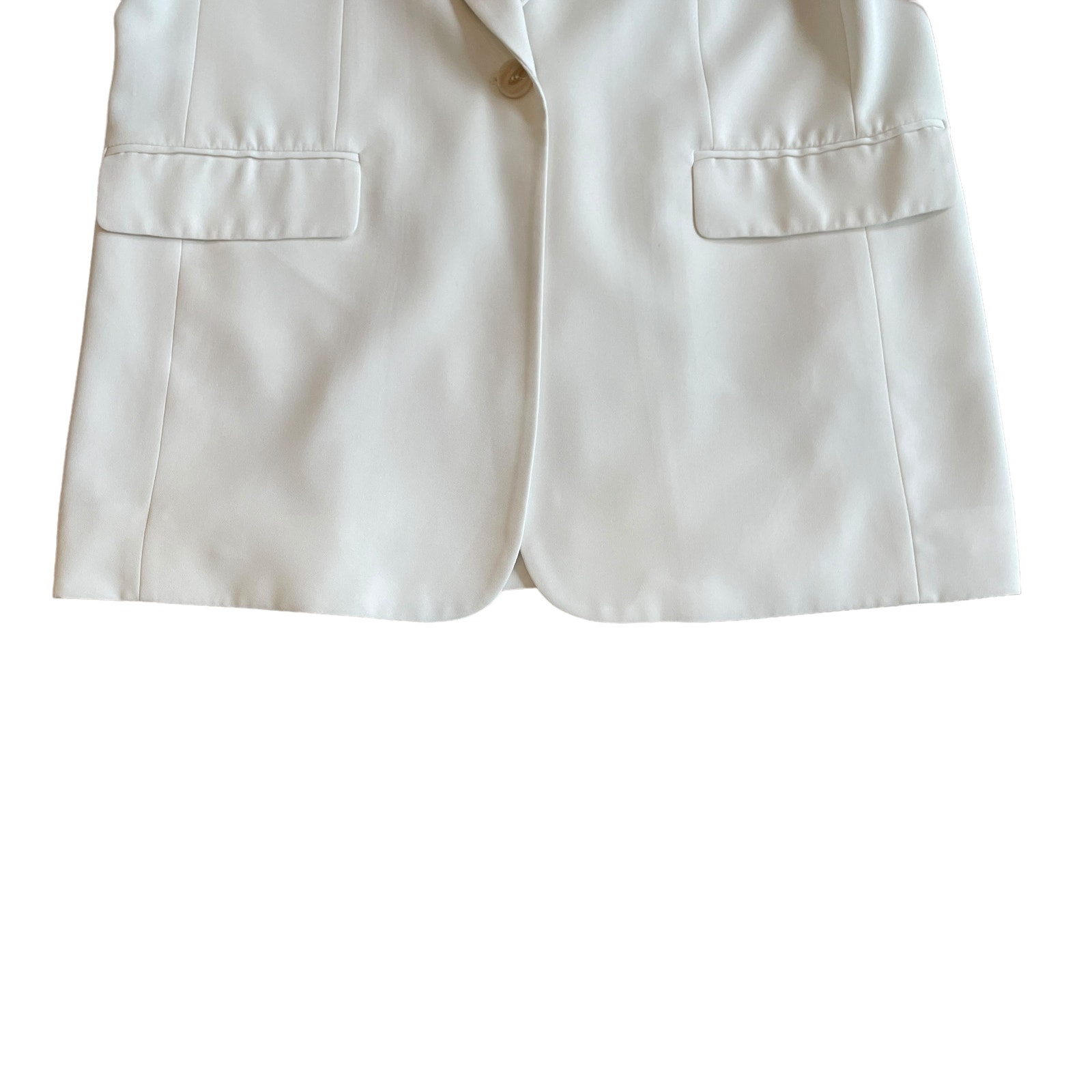 H&M einreihiger gekerbter Revers klassischer weißer Blazer Damen Größe Medium - Bild 6 von 12