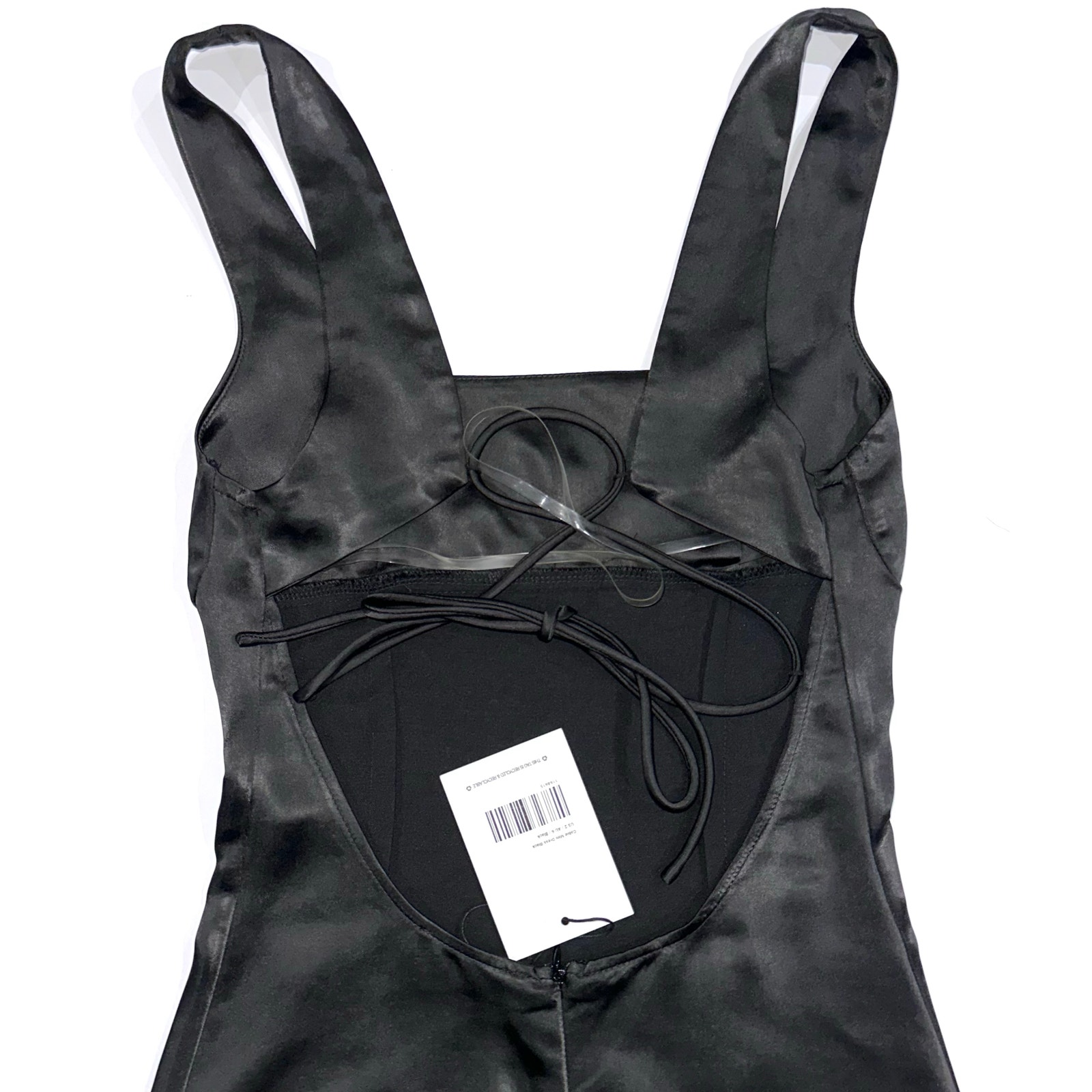 NWT Princess Polly Black Satin Cobie Mini Dress Size 2 - Picture 7 of 15