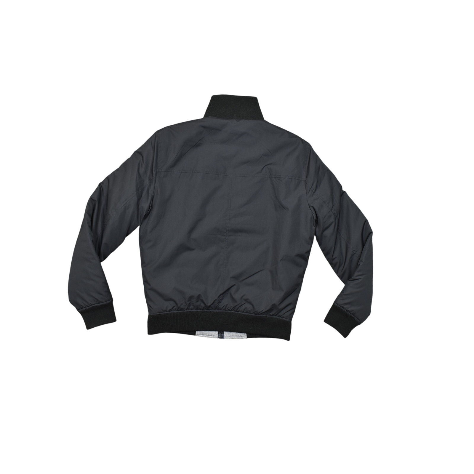 Express Men's XS Gray/Black Bomber Jacket Polyester REVERSIBLE Pockets Insulated - Picture 4 of 8