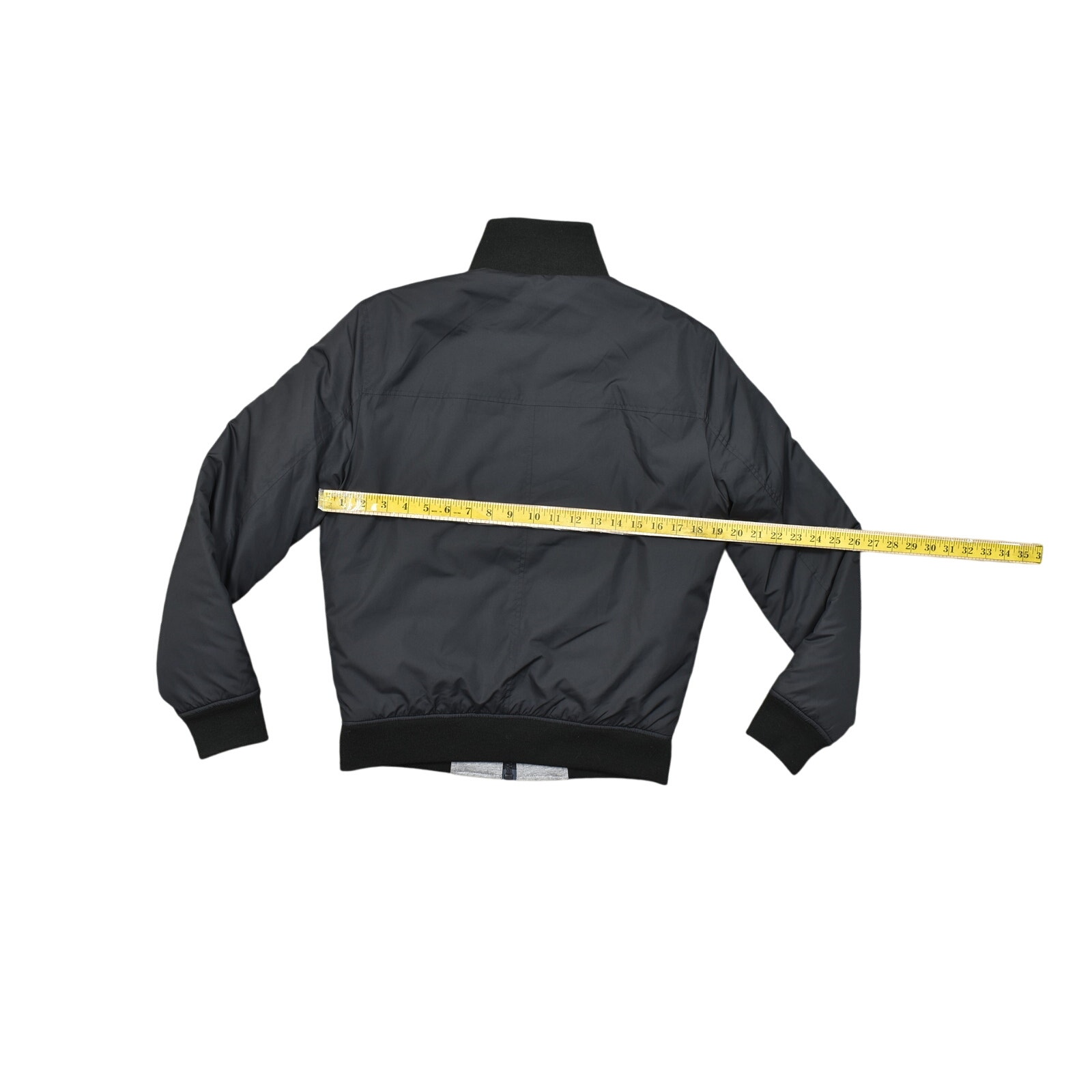 Express Men's XS Gray/Black Bomber Jacket Polyester REVERSIBLE Pockets Insulated - Picture 5 of 8