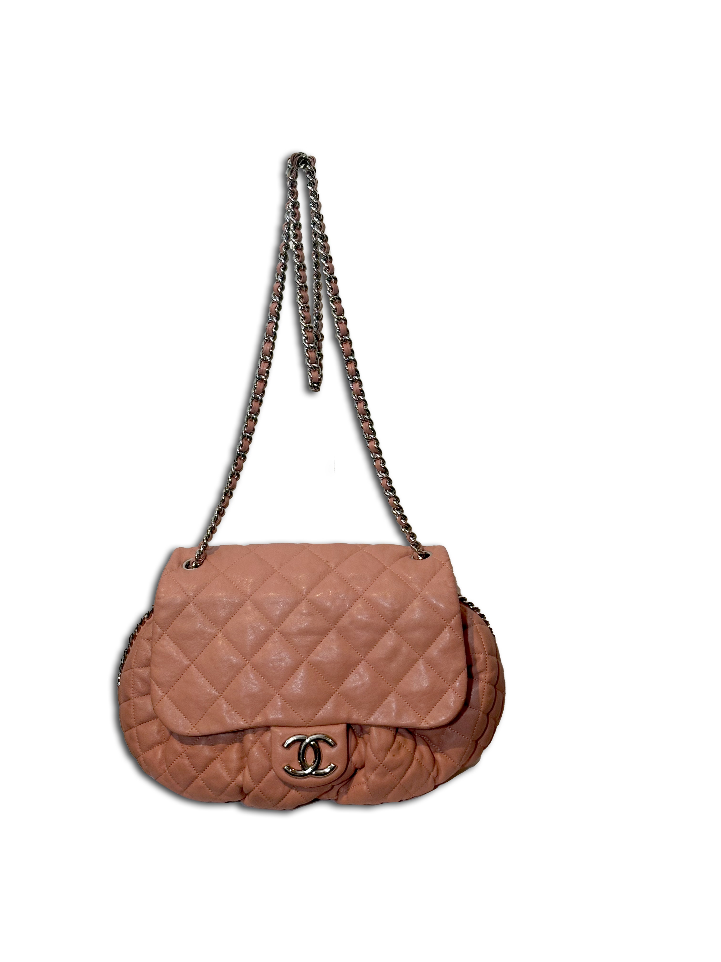 Chanel Large Chain Around Messenger Bag Pink