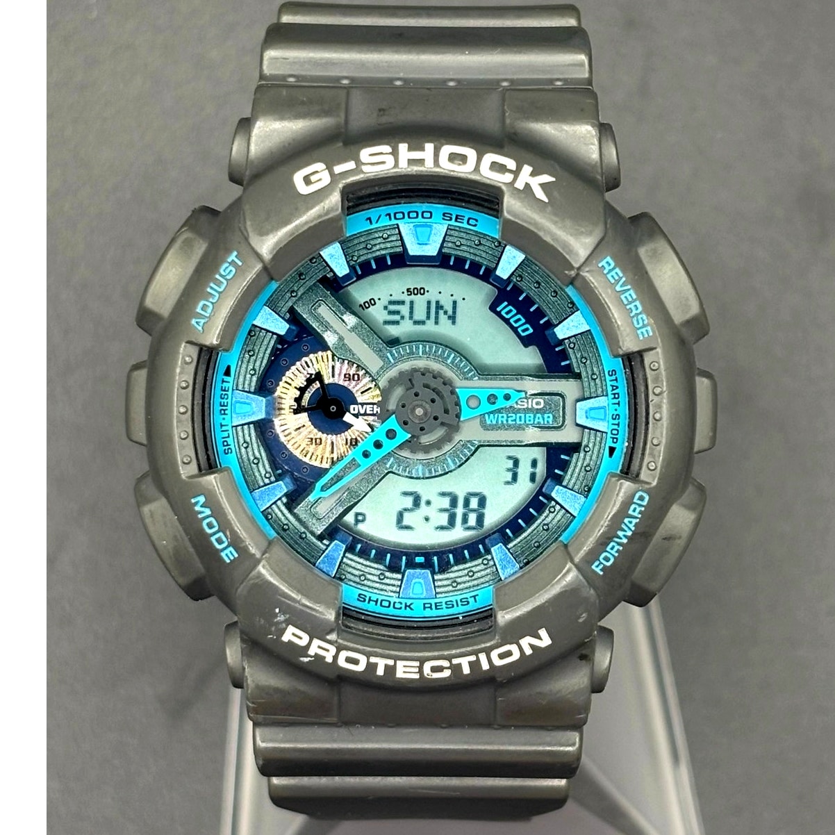 Casio G-Shock GA-110TS-8A2 Gray Teal Analog Digital Men’s 51mm Watch