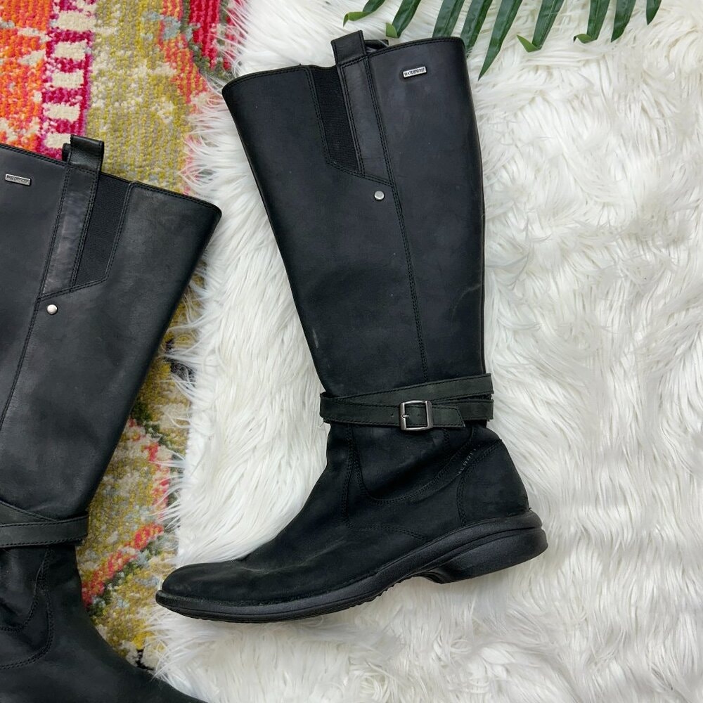 Merrell Neutral Black Leather Tall Knee High Boots 11