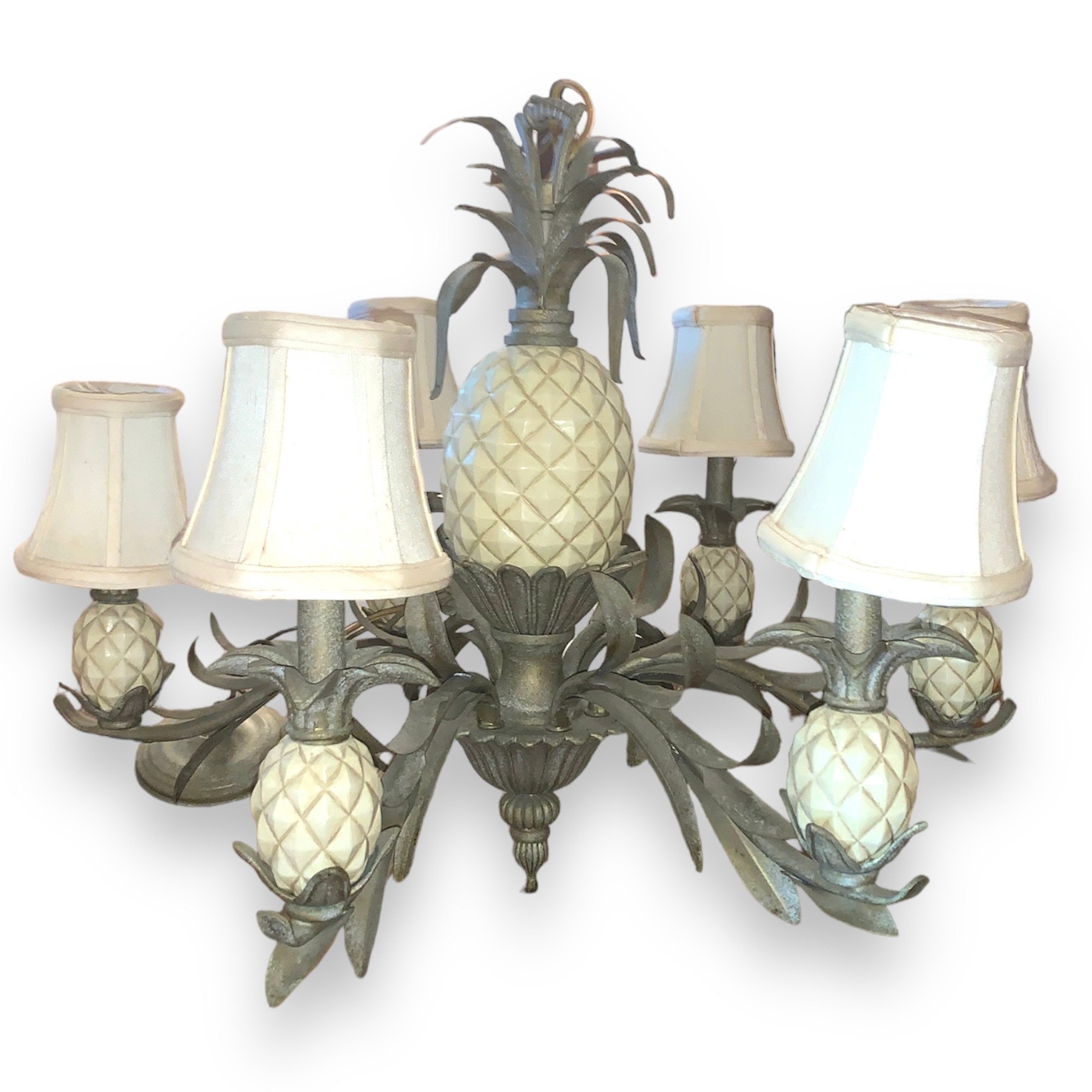 Vintage 1980s QUOIZEL Pineapple Chandelier Gold Hues eBay