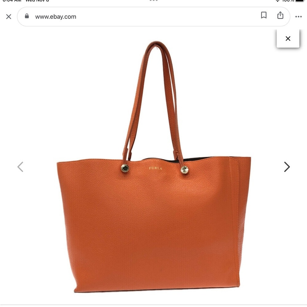 Furla Eden Orange Leather Shoulder deals Bag