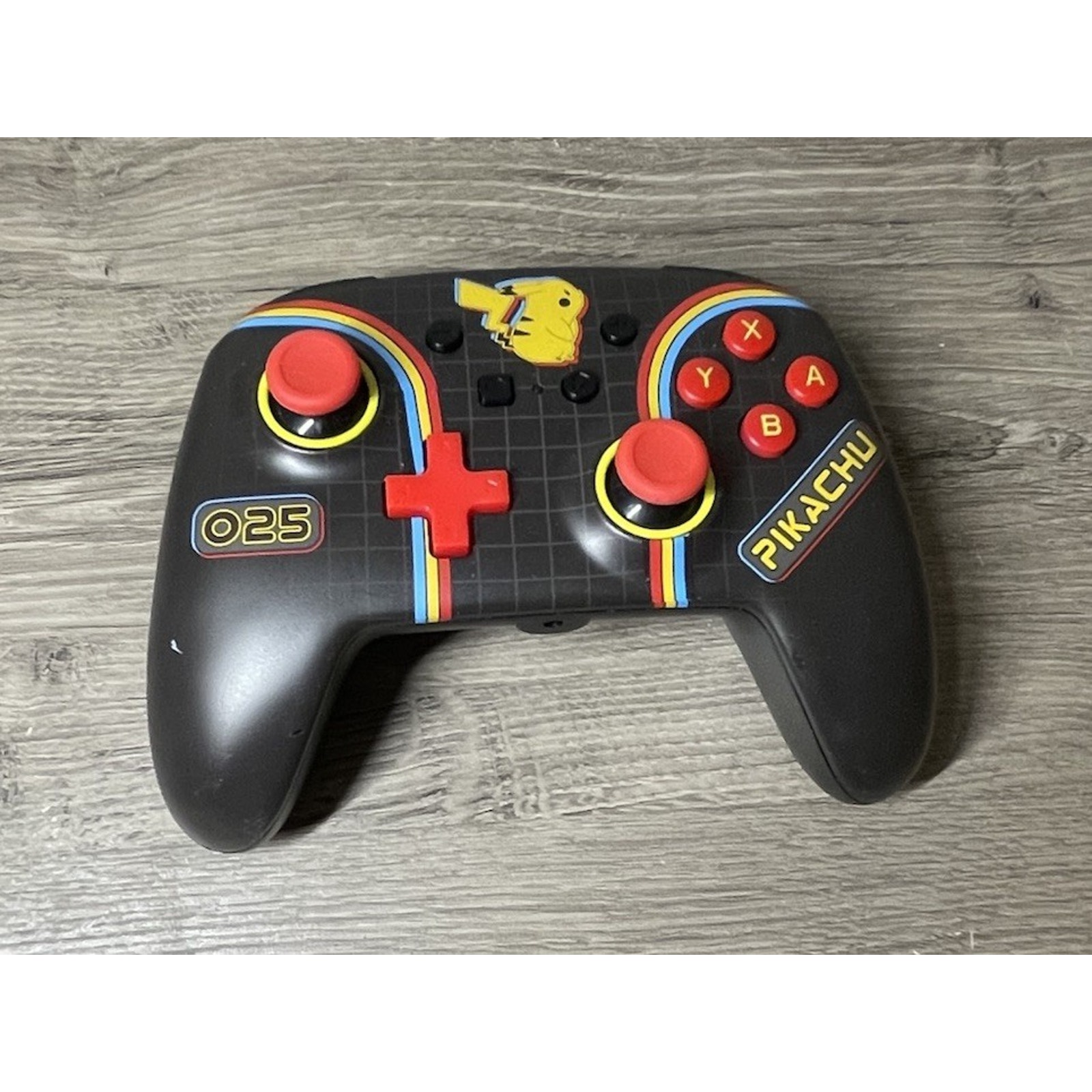 PowerA Enhanced WIRED Controller for Nintendo Switch-POKEMON PIKACHU ARCADE-Used