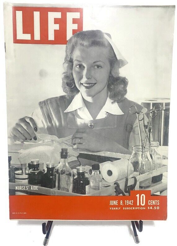 LIFE Magazine June 8 1942 Nurses Aide Fighter Planes Burma Ads