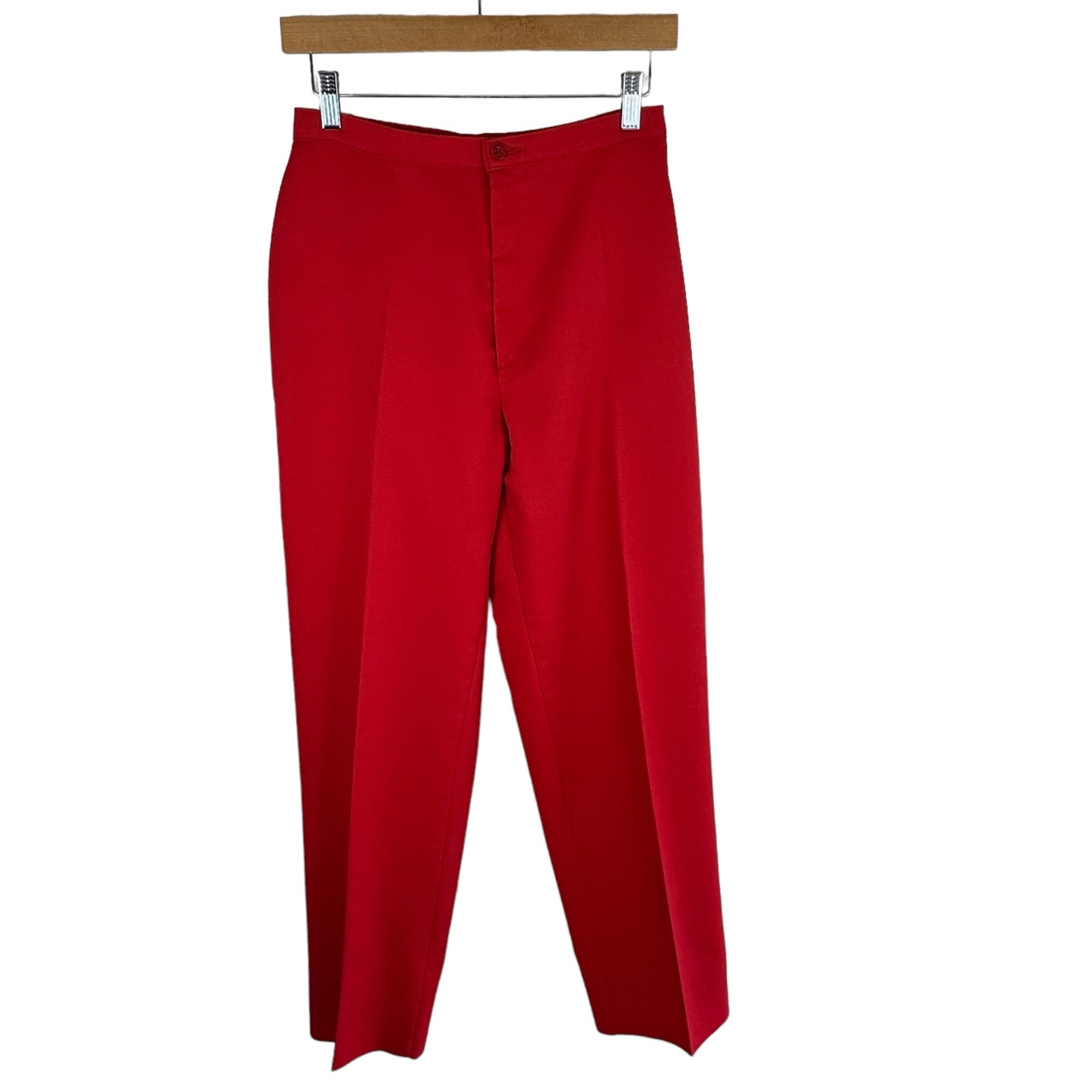 Levi Strauss & Co. Vintage 80s Red Straight Leg High Rise Dress Pants Size 12 - Picture 1 of 9