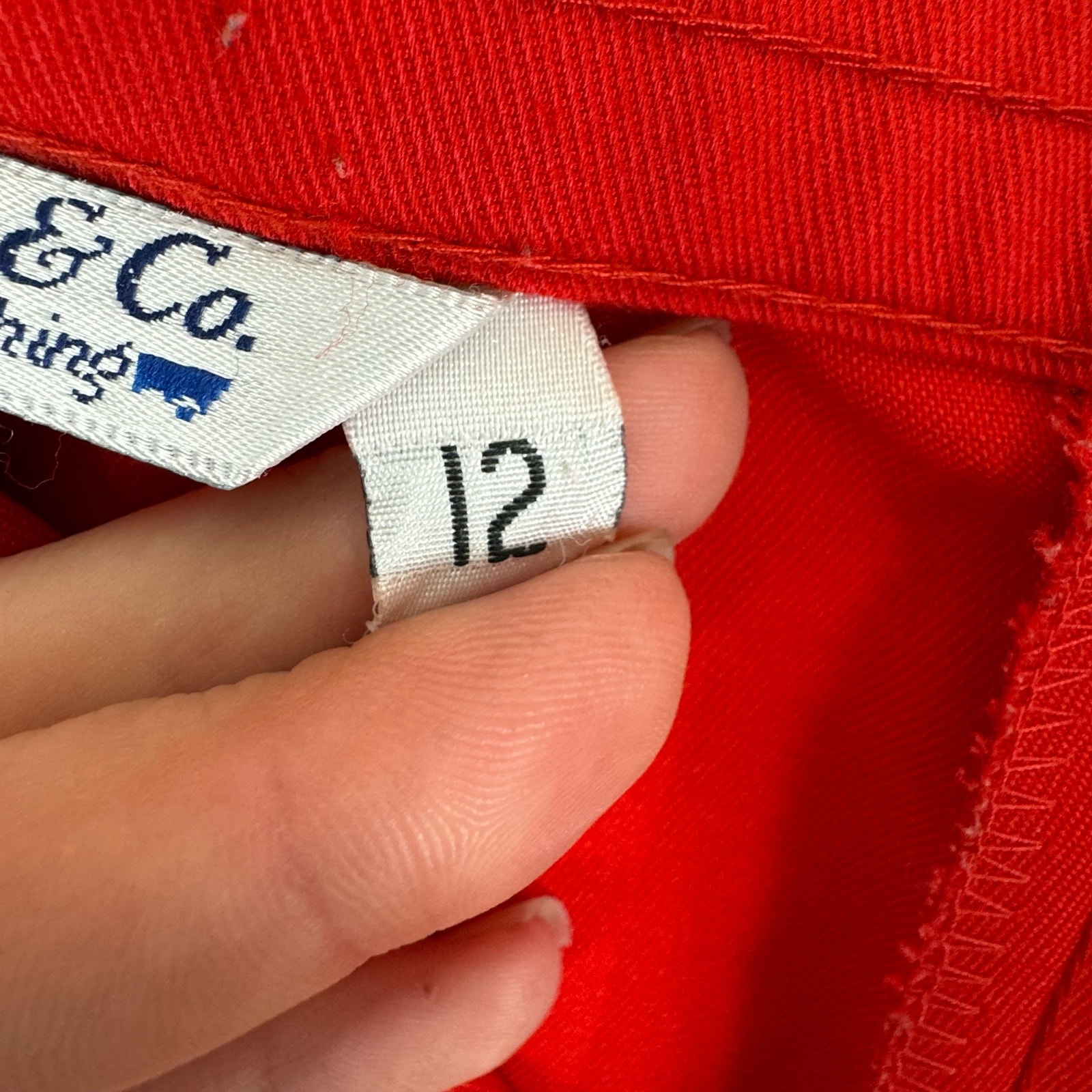 Levi Strauss & Co. Vintage 80s Red Straight Leg High Rise Dress Pants Size 12 - Picture 8 of 9