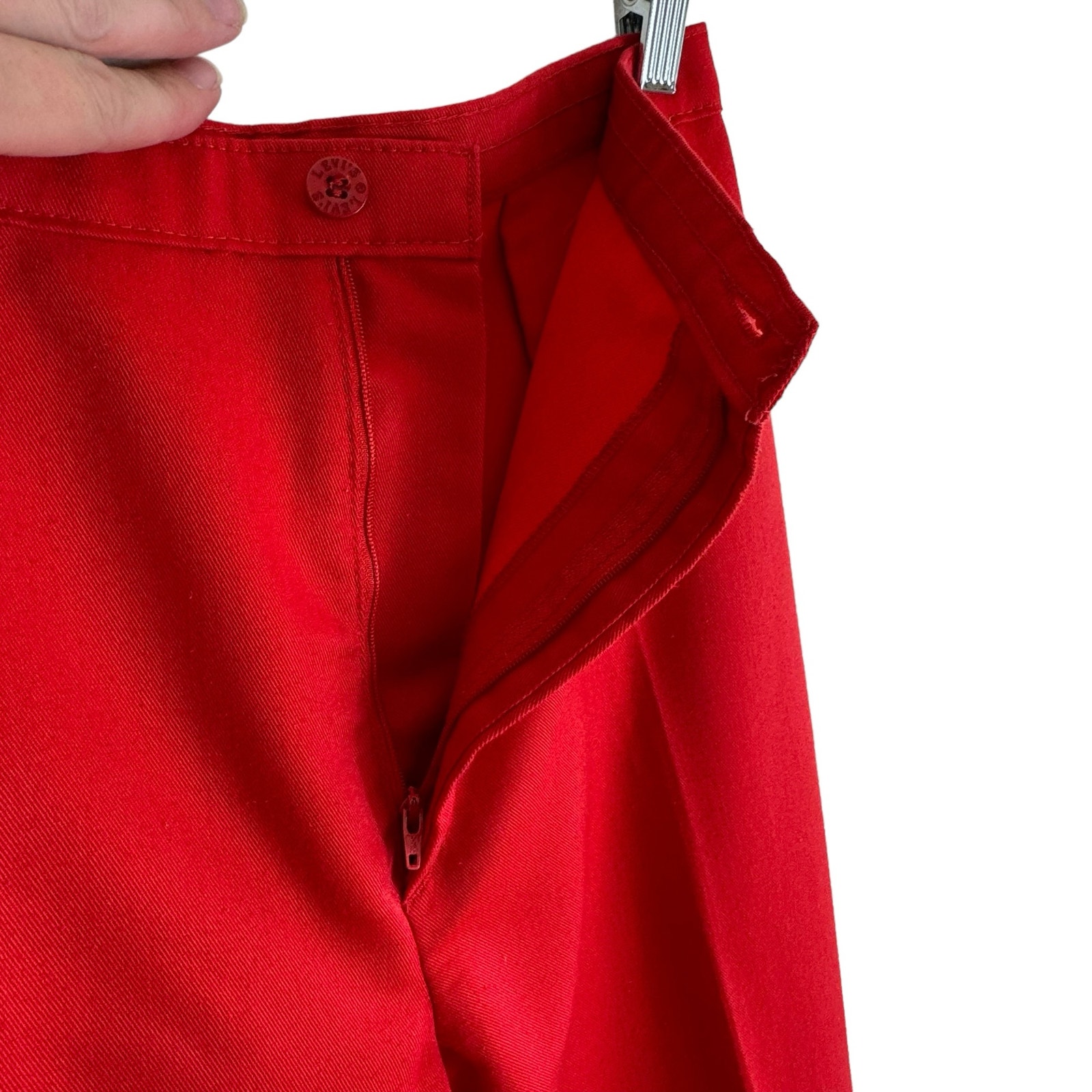 Levi Strauss & Co. Vintage 80s Red Straight Leg High Rise Dress Pants Size 12 - Picture 4 of 9