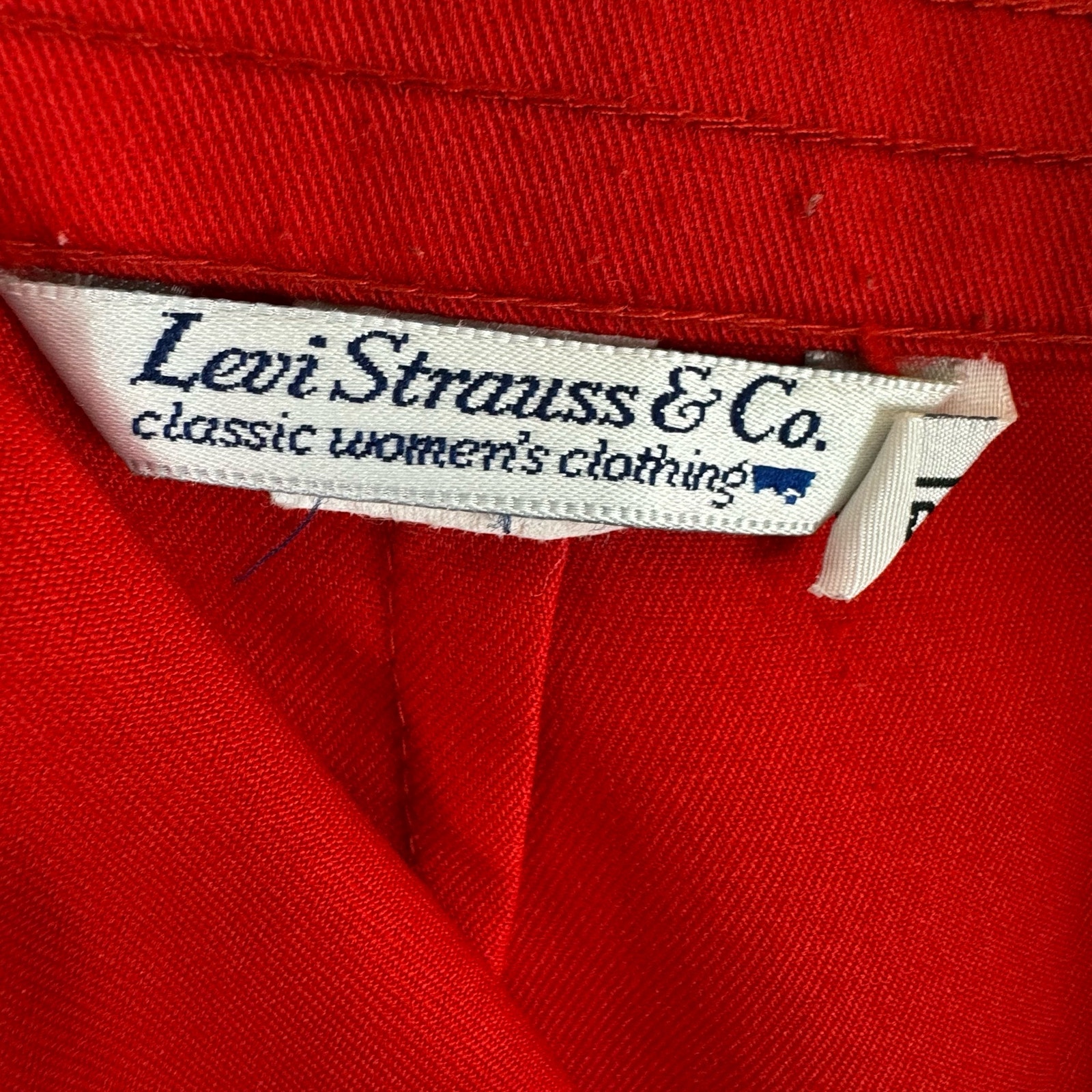 Levi Strauss & Co. Vintage 80s Red Straight Leg High Rise Dress Pants Size 12 - Picture 6 of 9