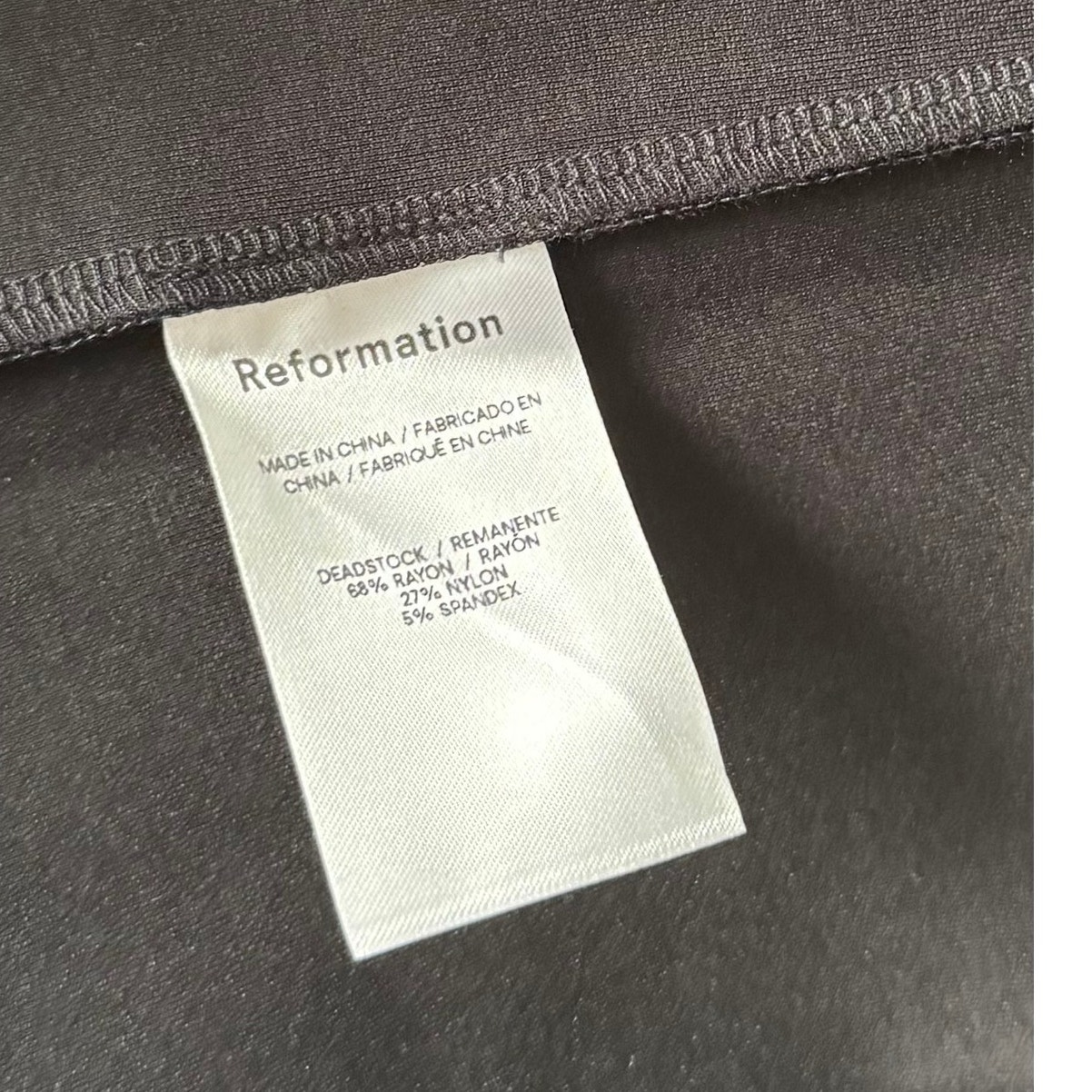 Nuevo Vestido Reformation Ozzlie Tejido en Negro Para Mujer Talla M - Imagen 4 de 7