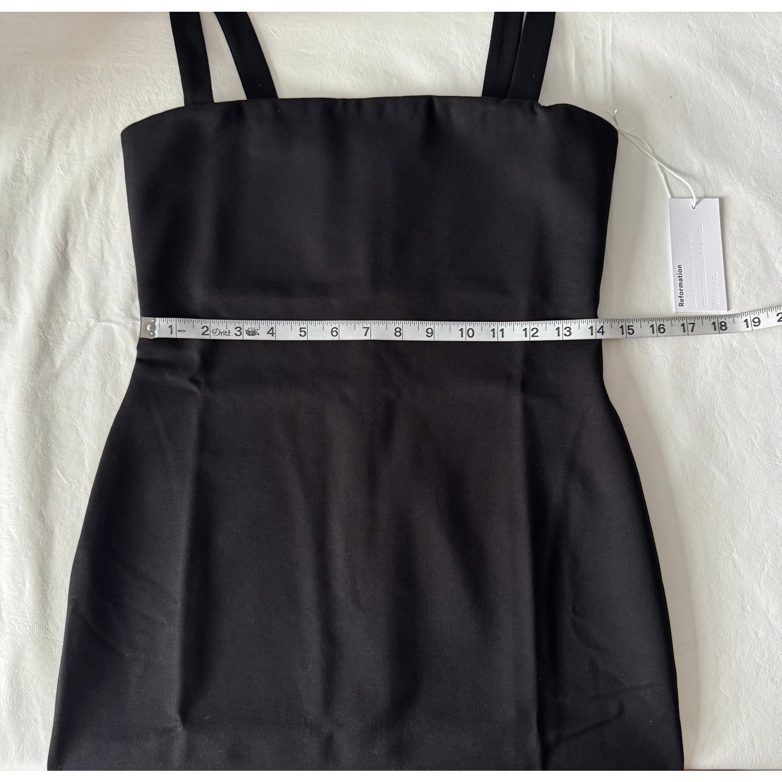 Nuevo Vestido Reformation Ozzlie Tejido en Negro Para Mujer Talla M - Imagen 7 de 7