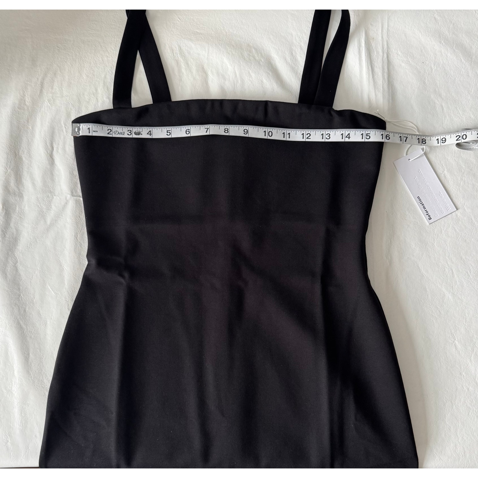 Nuevo Vestido Reformation Ozzlie Tejido en Negro Para Mujer Talla M - Imagen 6 de 7