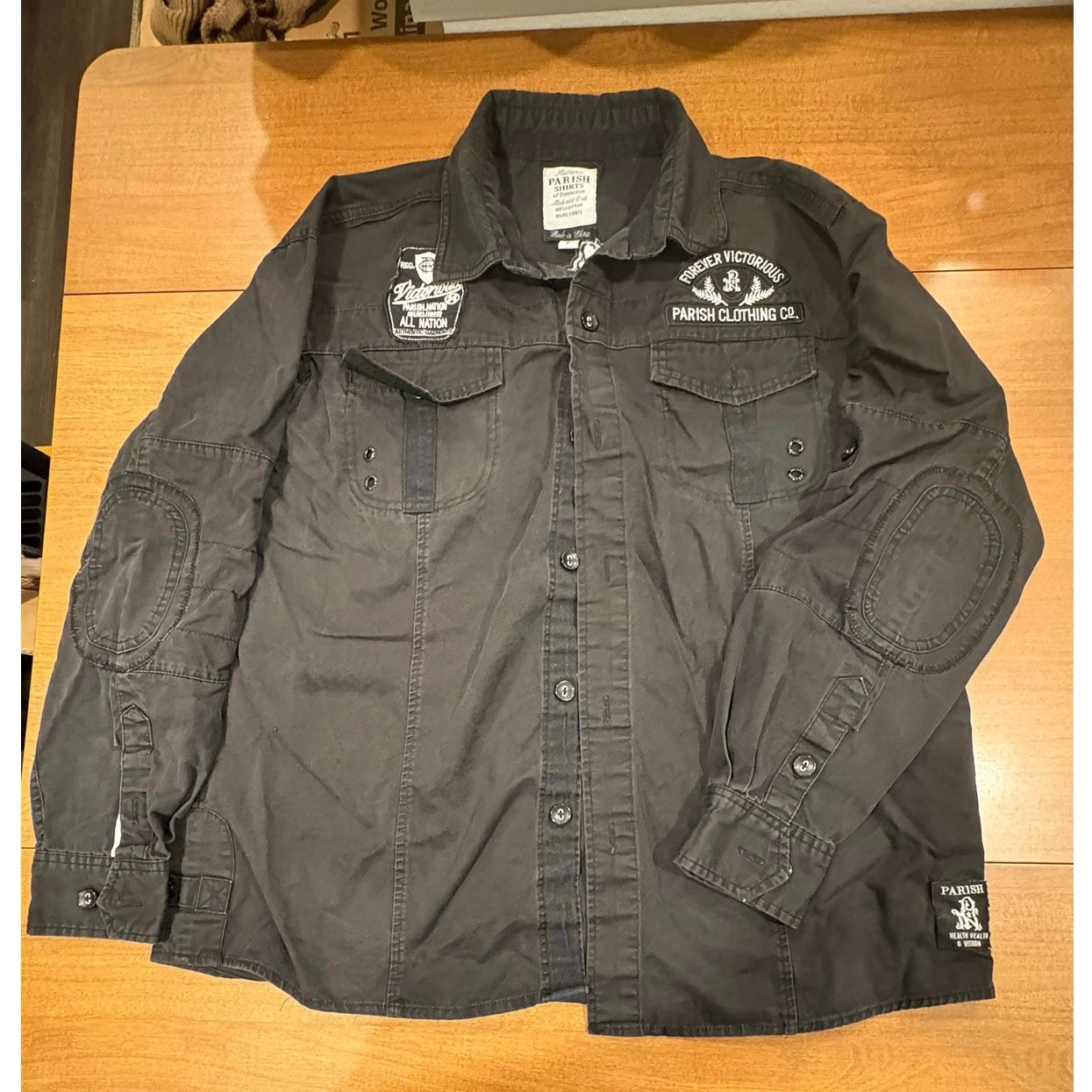 Parish Clothing Co. The Victorious Ones Long Military Style Shirt-339