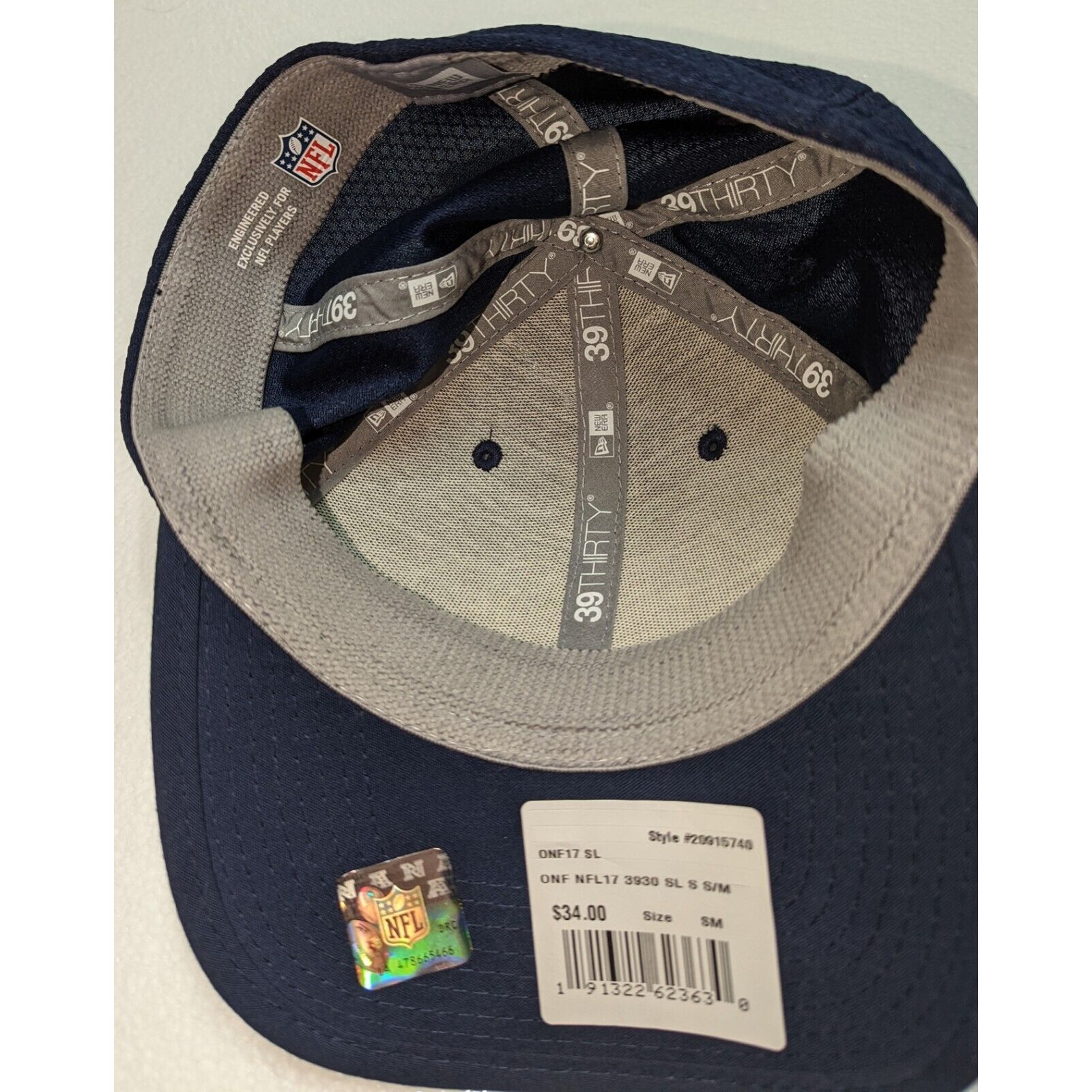 Seattle Seahawks New Era Sideline Home Hat 39Thirty Herren Gr: S/M Blau - Bild 4 von 8