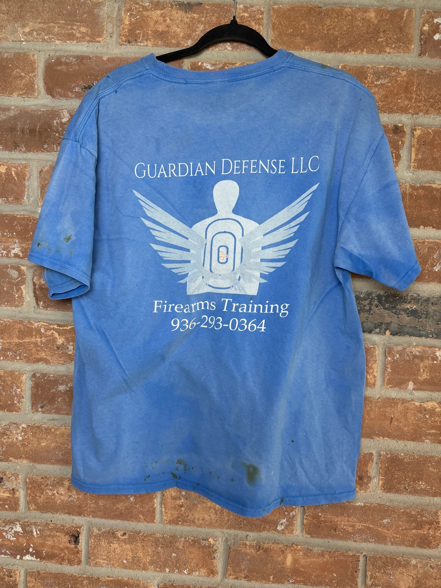 Guardian Defense LLC Firearms Training T Shirt Blue Graphic XL Tactical Tee USA