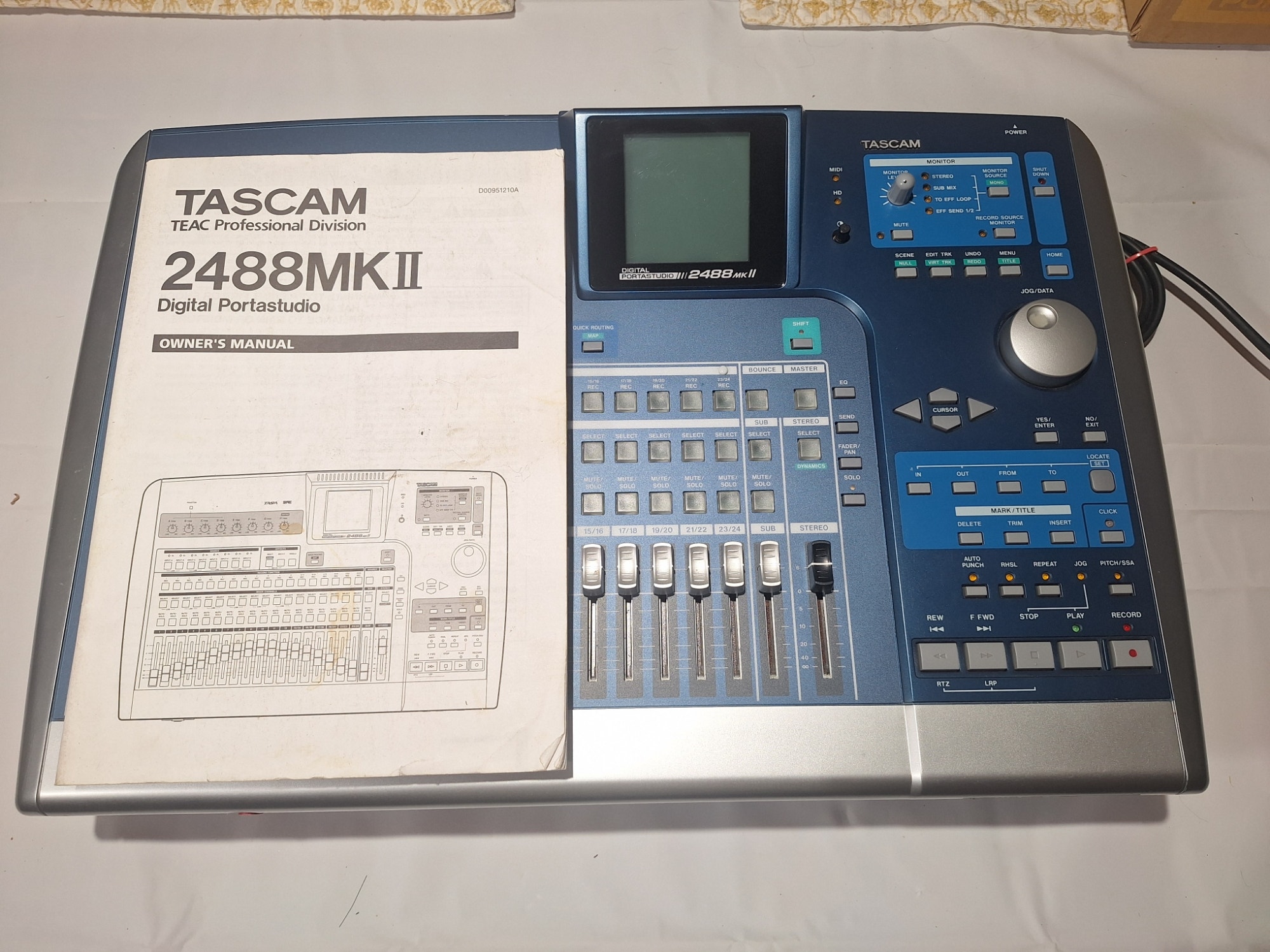TASCAM 2488MKII 24-Track Digital Portastudio Multitrack Recorder Tested w Manual
