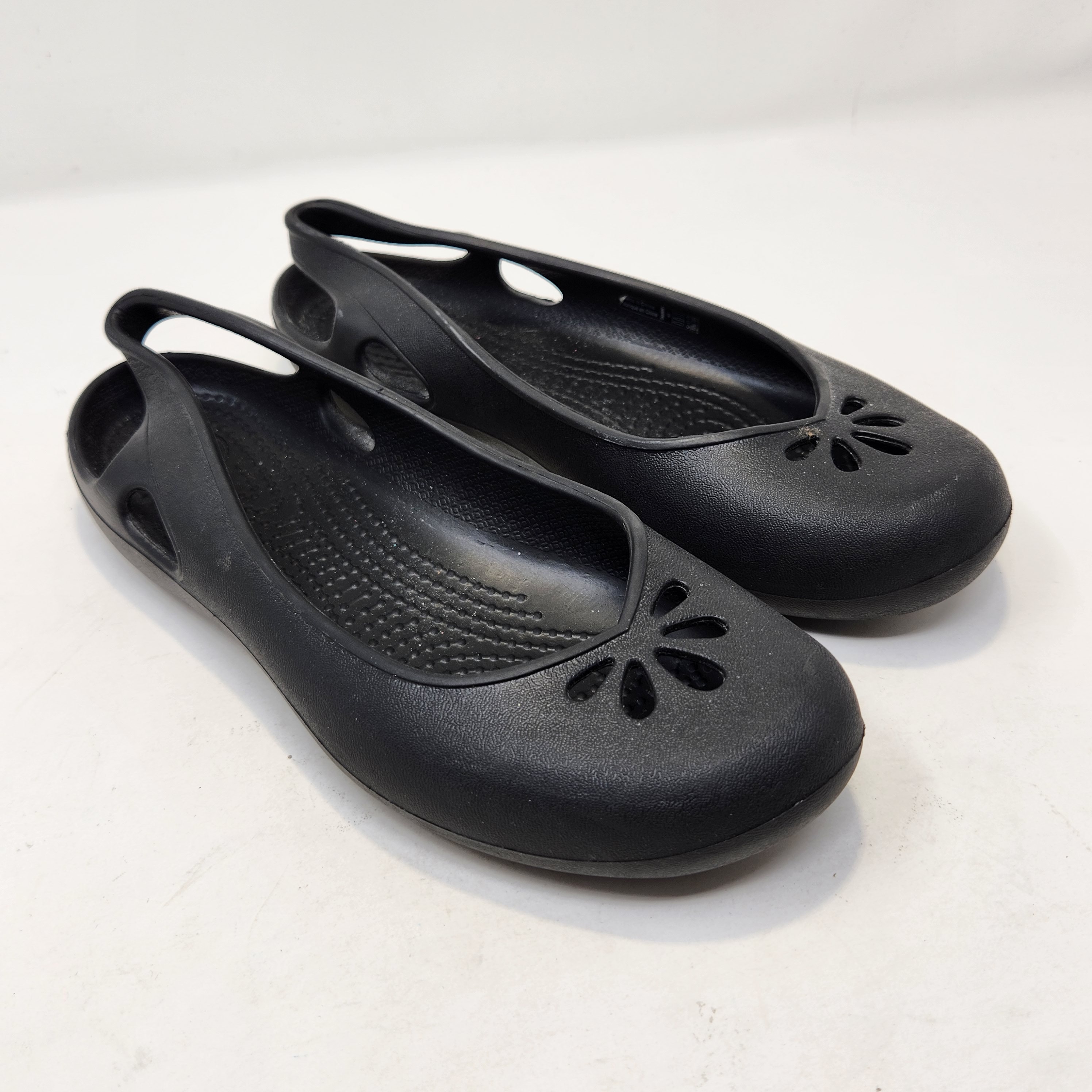 Crocs Taylor Black Slingback Flats Womens Size 8 Comfort Casual Shoes Slip  On | eBay