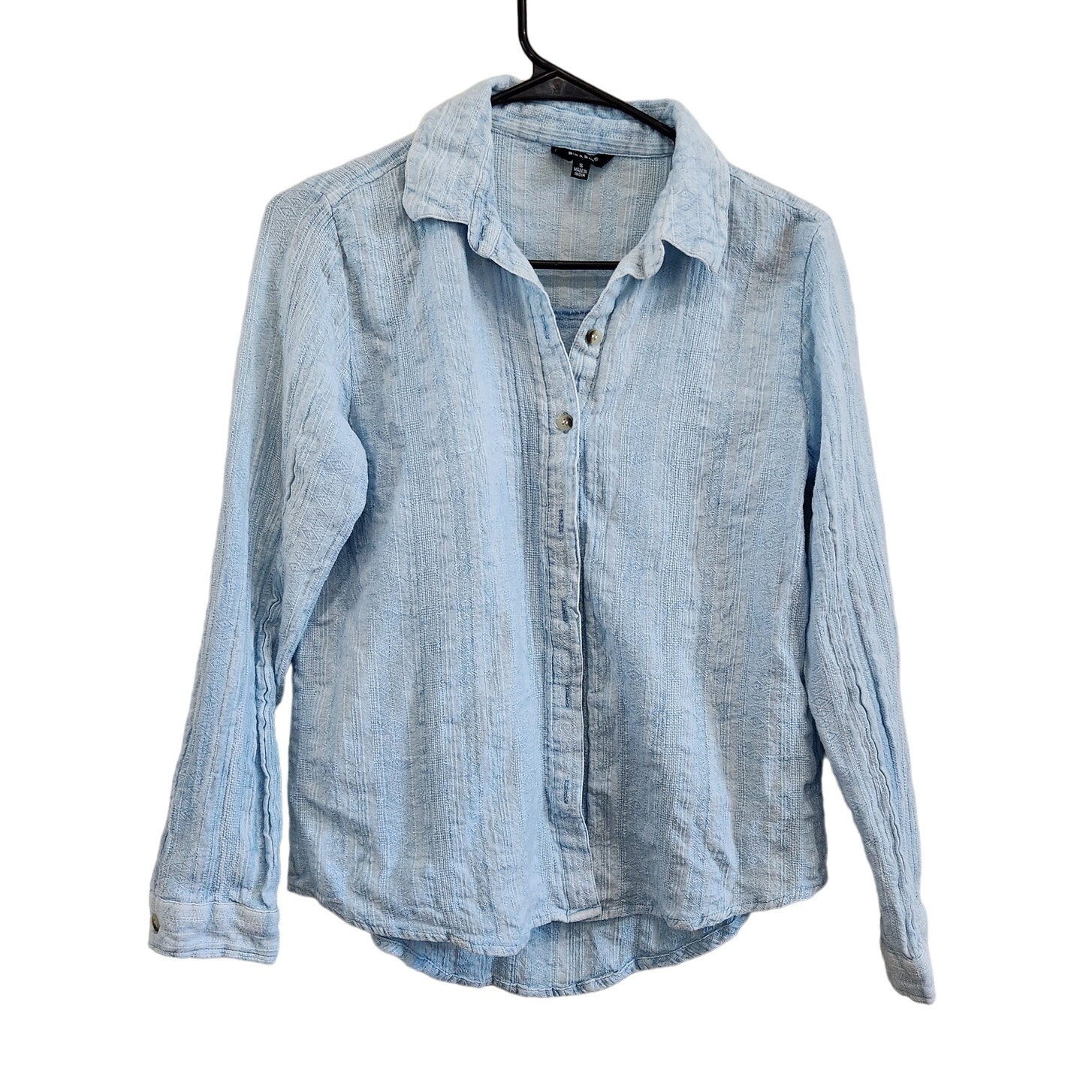 Sim & Sam Casual Long Sleeve Button Down Cotton Chambray Shirt Relaxed ...