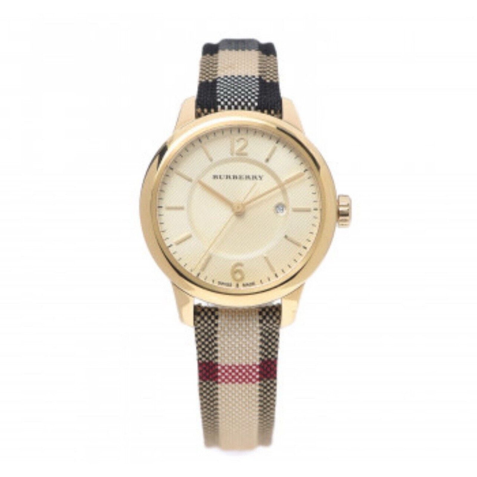 women’s burberry WORN LITERALLY 2 times gold face watch