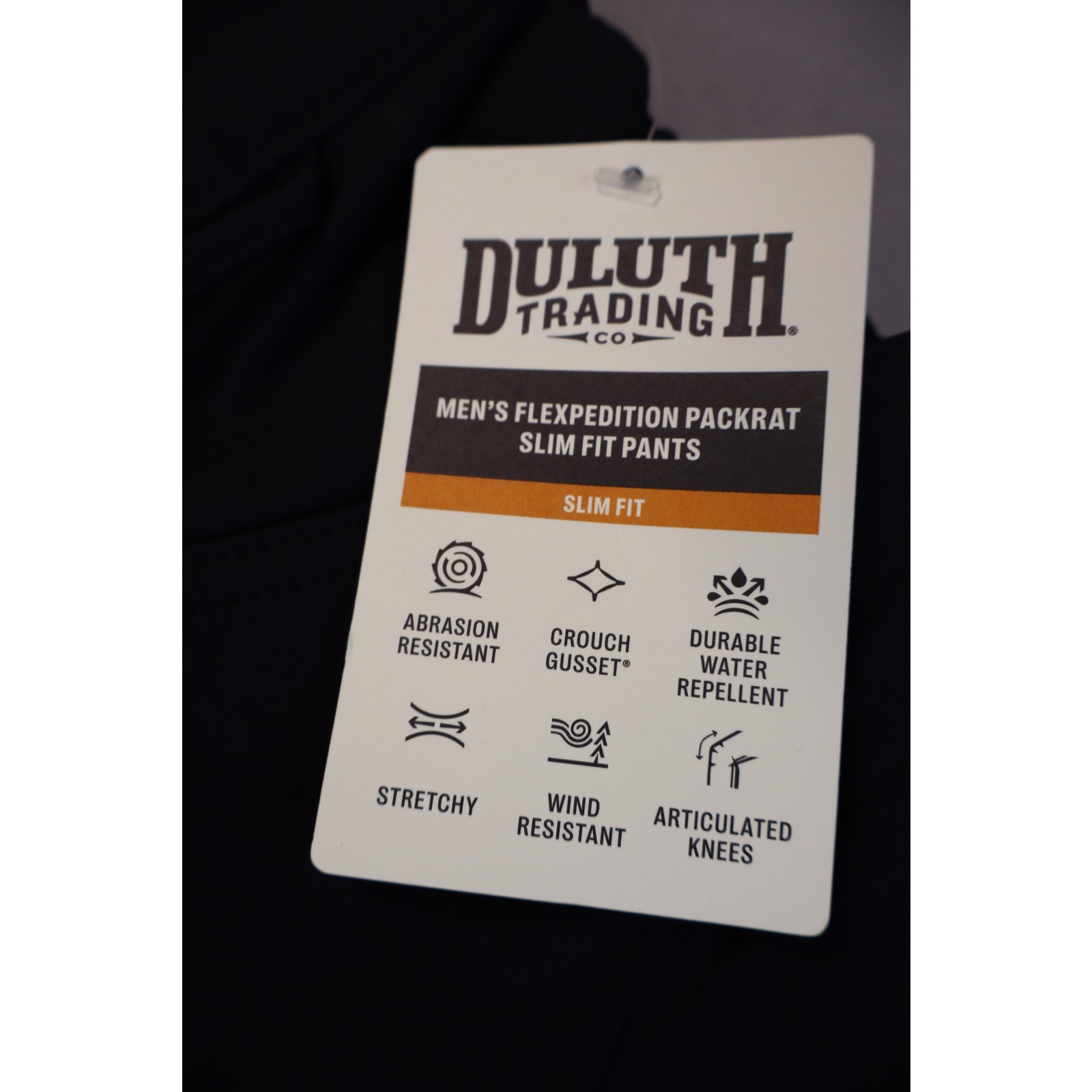 NEW Duluth Trading Co Men's Black Flexpedition Packrat Slim Fit Pants 38x34 detailed image 3
