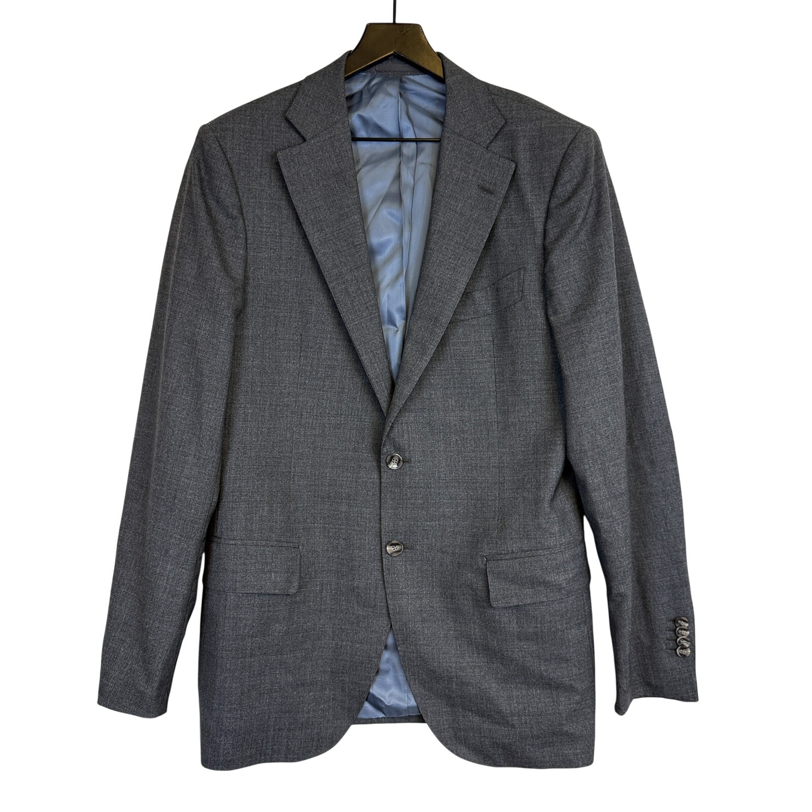 Suitsupply Vitale Barberis Canonico Wool Suit Jacket Tailored Gray Lazio – 42L