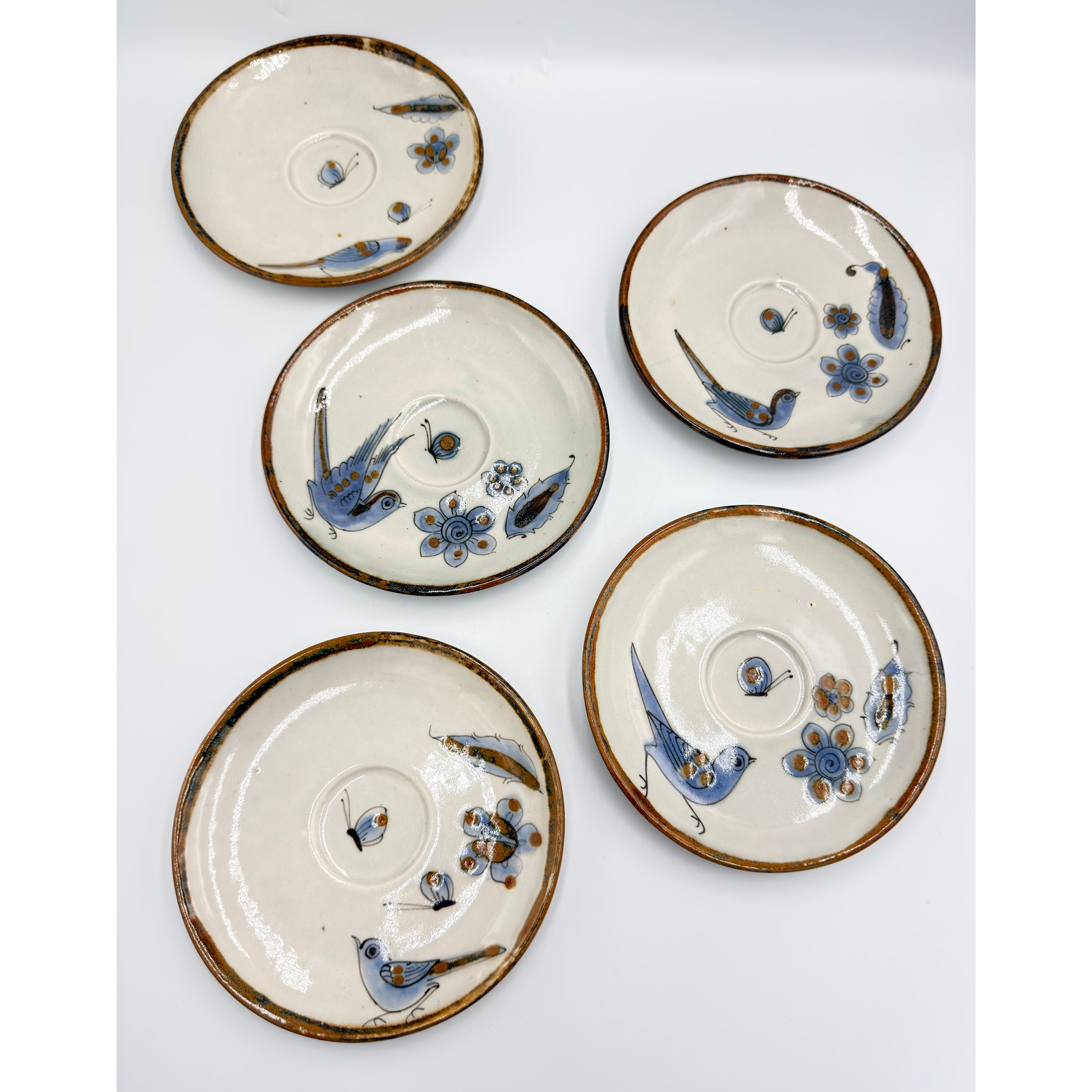 El Palomar Ken Edwards Tonala Coffee Tea Cups & Plates Mexico Folk Art Pottery detailed image 6