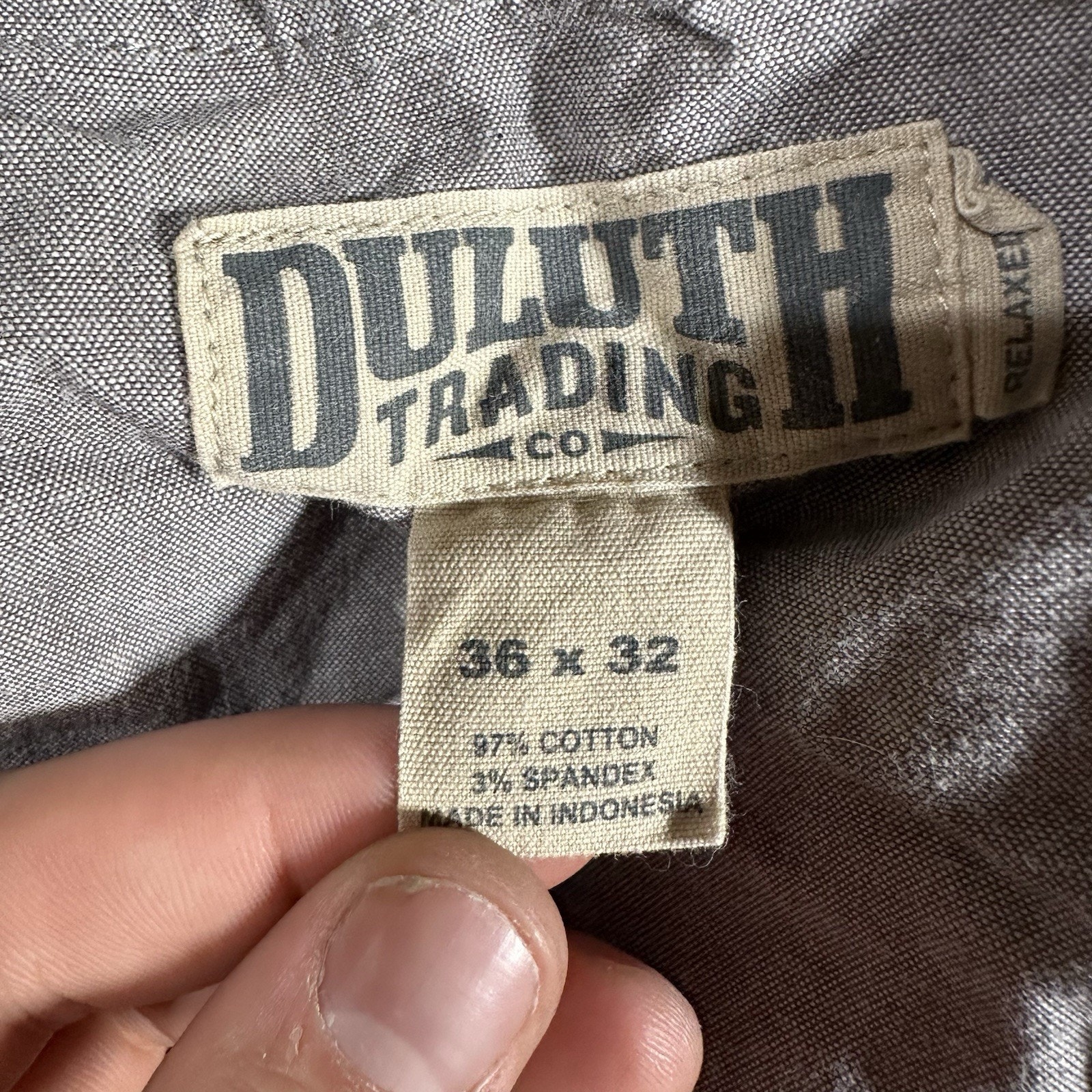 Duluth Trading Co. Flex Ballroom Khakis Men's 36x32 Beige Cargo Pockets Straight - Picture 10 of 14