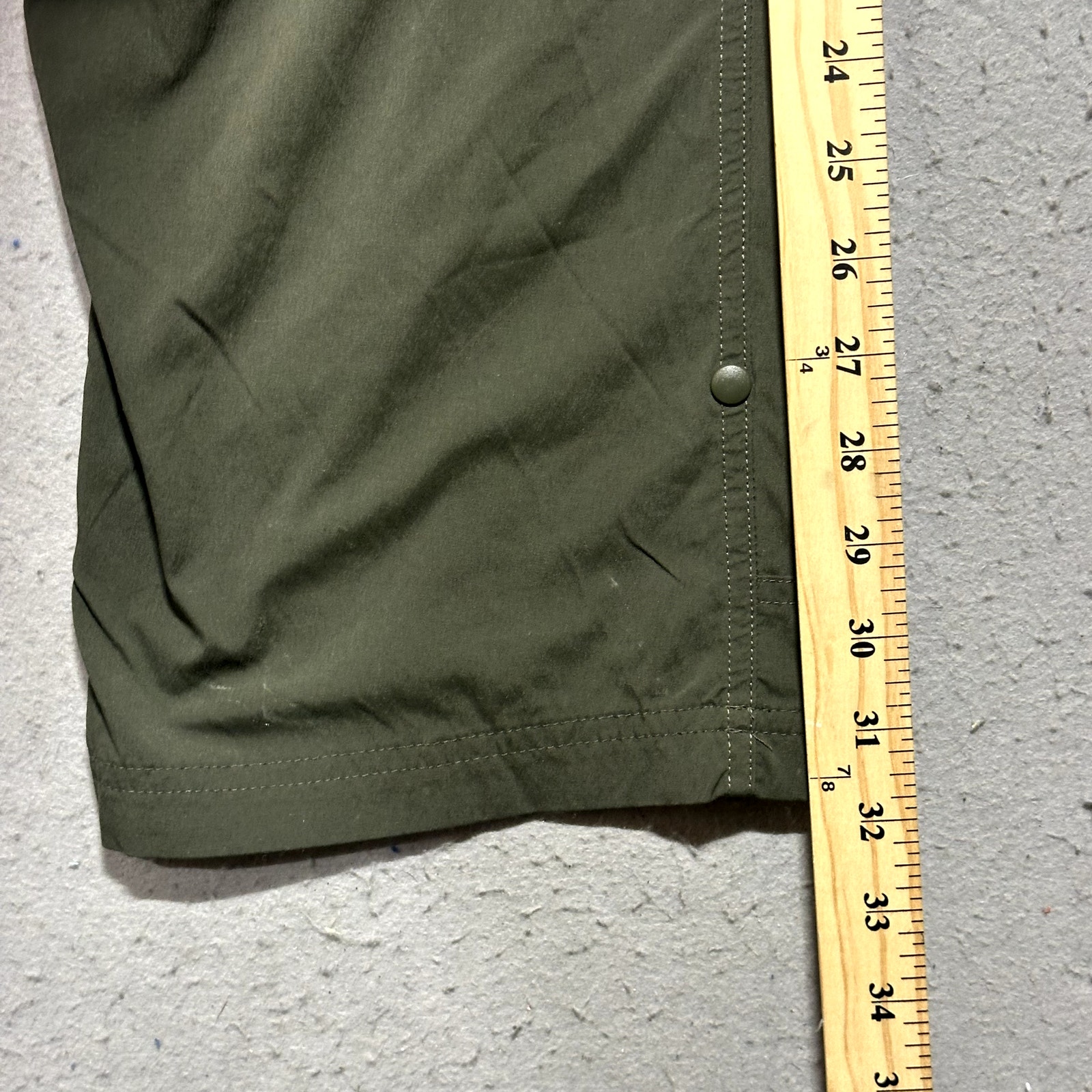 REI Sahara Roll Up Pants Men's 36x32 Green Relaxed Cargo Hiking - Picture 5 of 10
