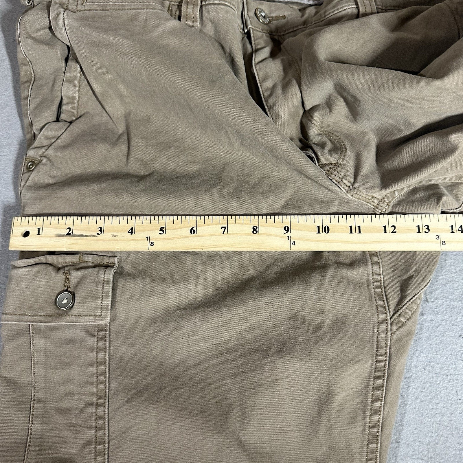 Duluth Trading Co. Flex Ballroom Khakis Men's 36x32 Beige Cargo Pockets Straight - Picture 5 of 14