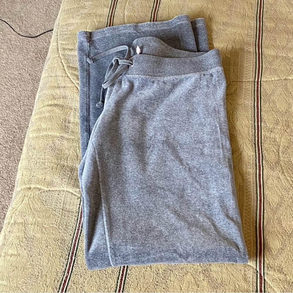 Juicy Couture YTK Velour Velvet Tracksuit Pants Size Small Gray Sweat ...